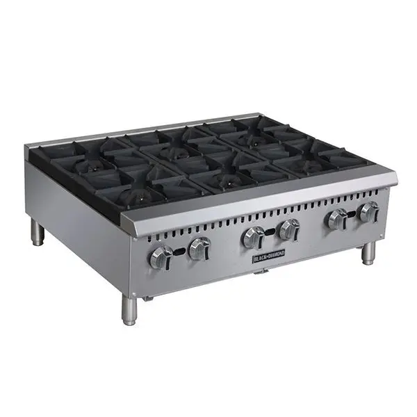 Carbon Black Diamond Gas Hotplate 36" Wide, BDCTH-36