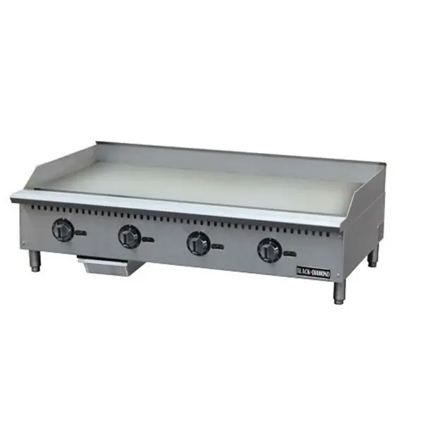 Ebony Diamond Thermostatic Gas Griddle 48", BDCTG-48T Black Diamond