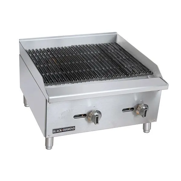 Jet Black Diamond Quality Series Gas Charbroiler 24", BDECTC-24/NG