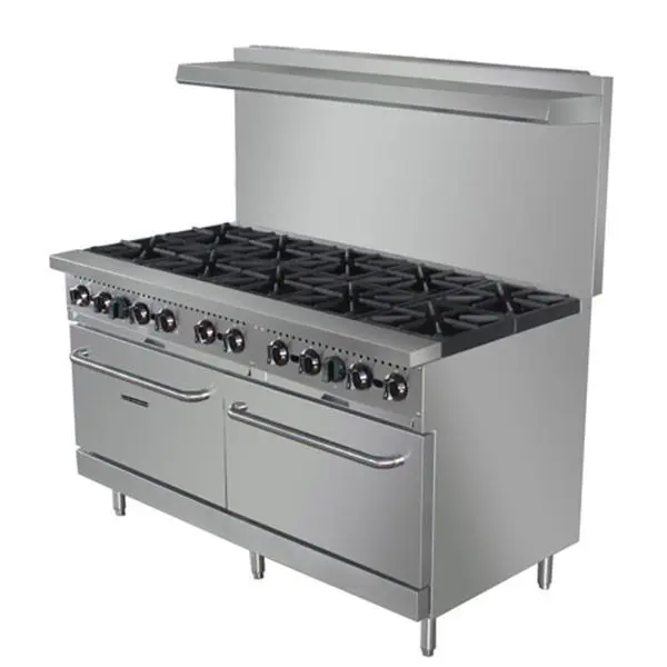 Matte Strong Black Diamond 10 Burner Gas Range Ovens, BDGR-60/NG