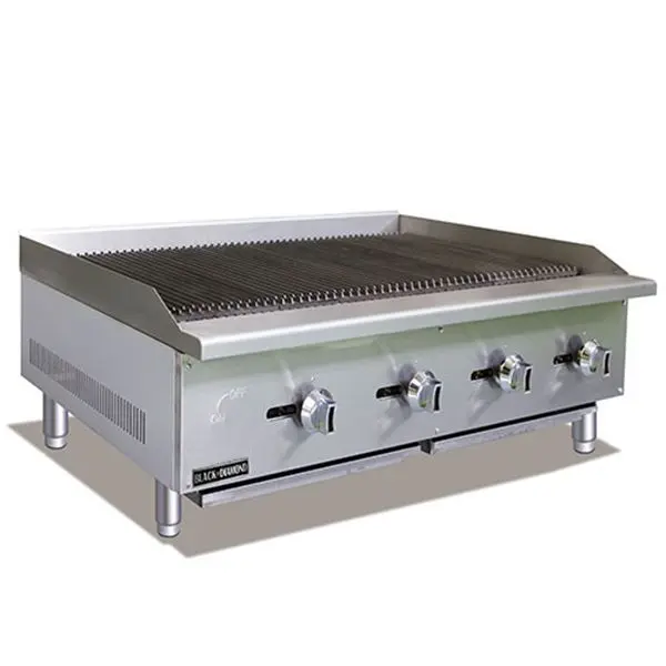 Midnight Stylish Black Diamond Quality Series Gas Charbroiler 48", BDECTC-48/NG
