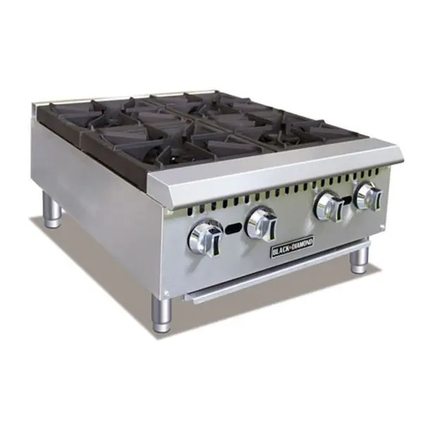 Onyx Adaptable Diamond Gas Hotplate 24". Units come standard 4-5" adjustable legs, BDCTH-24 Black Diamond