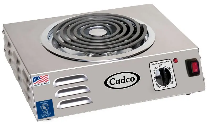 Cadco Hi-power Single Hot Plate, 8" Coiled Burner, 220V, CSR-3T(220)