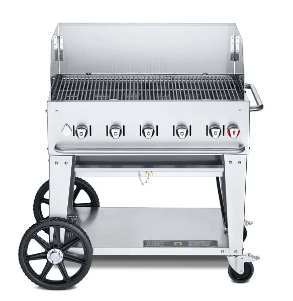 Crown Rust-Resistant Verity 36" Mobile Grill, Propane 1-36” Windguard, CV-MCB-36WGP Crown Verity