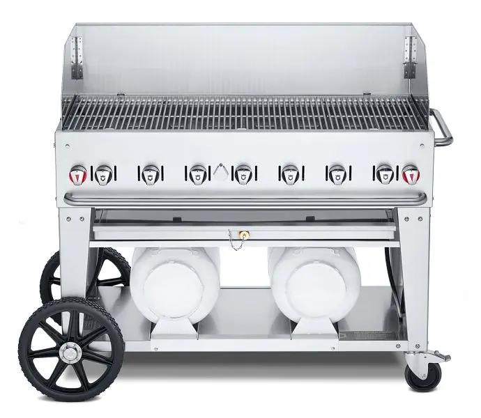 Crown Verity 48" Club Series Grill, Propane (Horizontal Tanks) 48” Windguard, CV-CCB-48WGP