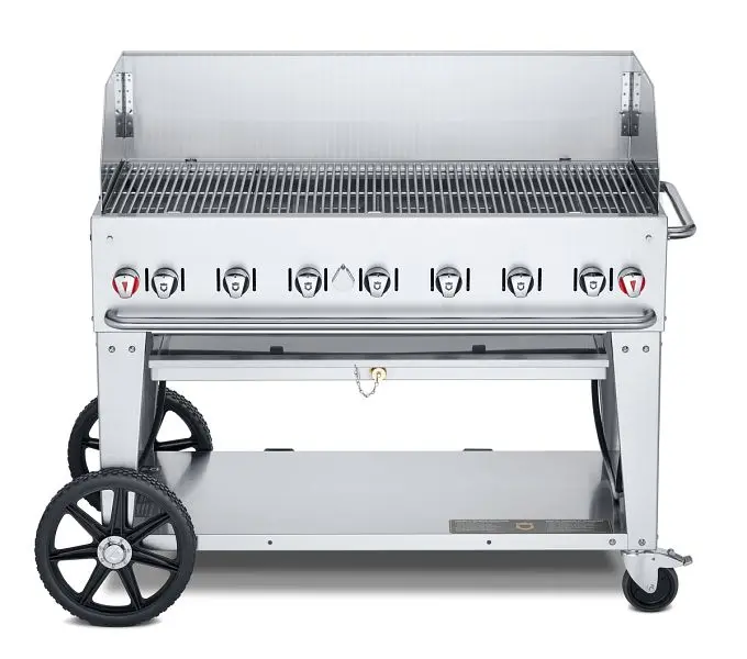 Crown Verity 48" Mobile Grill, Propane 1-48” Windguard, CV-MCB-48WGP-LP