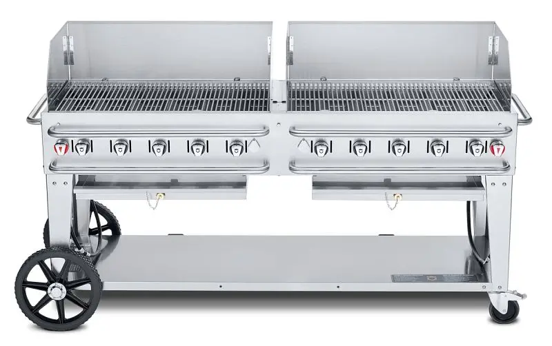Crown Verity 72" Rental Grill, Propane, 2-36” Windguard, CV-RCB-72WGP