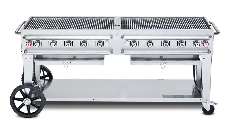 Crown Verity 72" Rental Grill, Single Inlet Bulk Propane, CV-RCB-72-SI-BULK