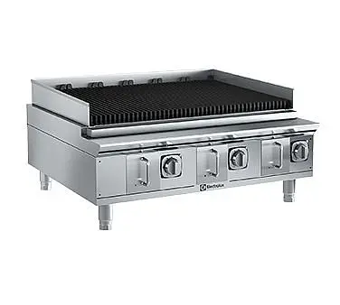 Electrolux Non-Toxic Professional EMPower Restaurant Range charbroiler, 36" wide, gas, 99,000 BTU, cast iron radiants...