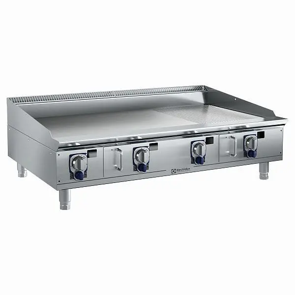 Electrolux Professional EMPower Range Griddle, gas, 48" wide, 2/3 smooth and 1/3 ribbed scratch resistant chromium su...