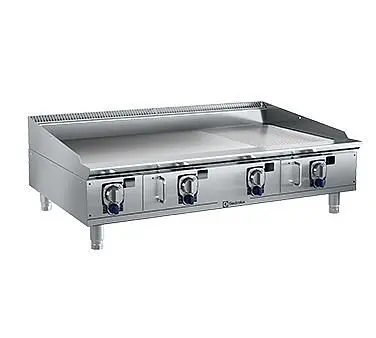 Electrolux Professional EMPower Restaurant Range griddle, 48" wide, gas, 104,000 BTU, 1/3 ribbed top, 4" adjusta...