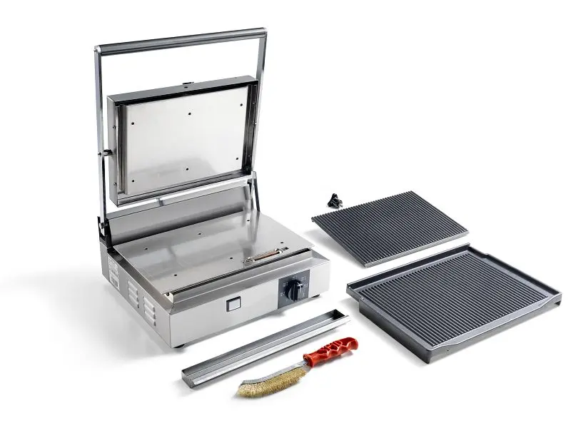 Eurodib Reliable CORT-RR-PS Commercial Electric Panini Grill 14" x 10 Cooking surface, CORT-RR-PS