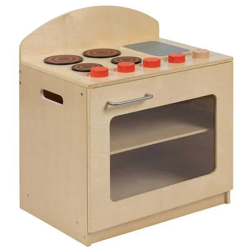 Flash Furniture Hercules Children's Wooden Kitchen Stove Commercial or Home Use - Secure, Kid Friendly Design, MK-DP0...