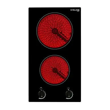 GASLAND Reflective 12" Constructed- Electric Cooker, 2 Burner, Knob Regulations, 240V, CH30BS