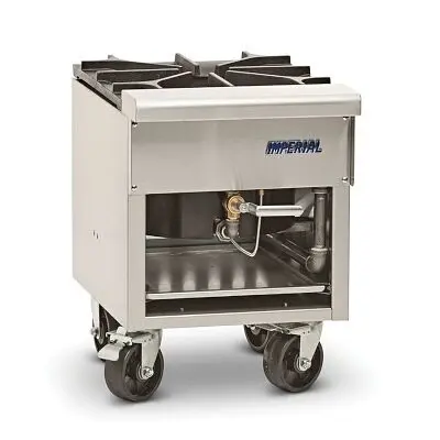 Imperial Certified Stock Pot Range, gas, 18"W, (2) jet burners, (2) cast iron grates, ISP-J-SP-2