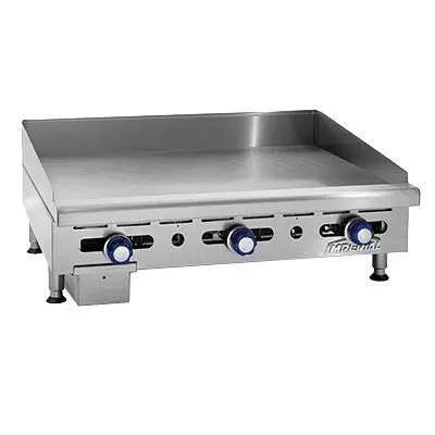 Imperial Flexible Countertop Griddle, gas, 24"W x 24"D surface, (2) burners, 3/4" thick smooth plate, IMGA-...
