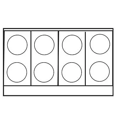 Imperial Hotplate, electric, 48", (8) round plate elements, solid top, infinite controls, IHPA-8-48-E