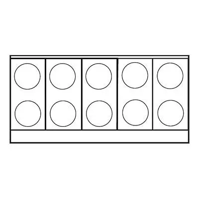 Imperial Hotplate, electric, 60", (10) round plate elements, solid top, infinite controls, IHPA-10-60-E