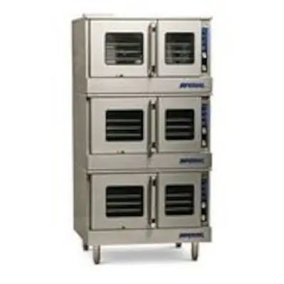 Imperial Jumbo Provection oven, gas, 36" W, triple deck, shot burners, thermostat control, PRV-3