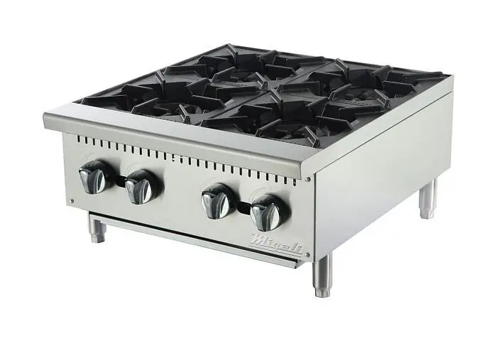 Migali 4 Burner Hot Plate, 24"x27.6"x13.1" (WxDxH), C-HP-4-24