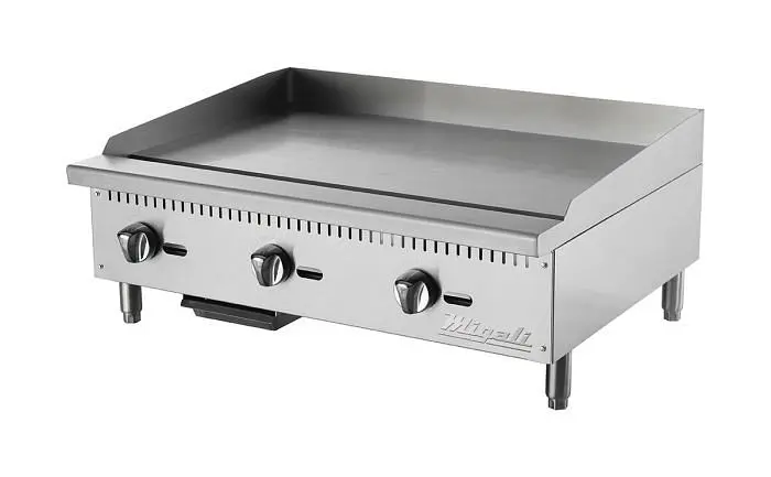 Migali Hi-Vis 36″ Wide Manual Griddle, 90,000 BTU, 36"x28.6"x15.2" (WxDxH), C-G36