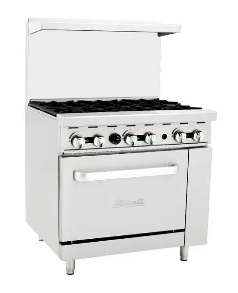 Migali Tool-Free 6 Burner Range, 1x Oven, Unfinished Gas, 36"x31"x56.4" (WxDxH), Lift Gate included, C-RO6-...