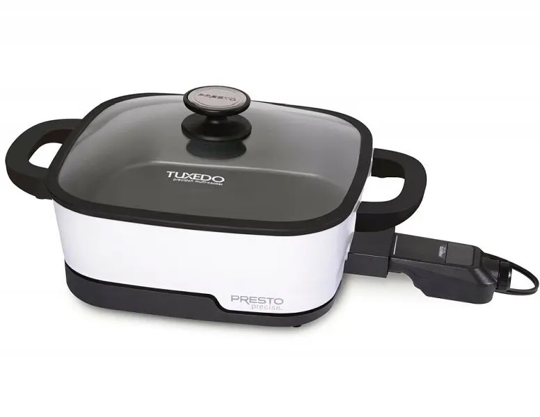 Presto Precise 12-Inch Tuxedo Digital Precision Skillet Multi-Cooker, 07118