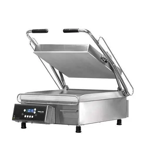 Proluxe UL-Listed Clam Shell Grill, 15"x15", Tabletop Grill, Smooth, CSD1515