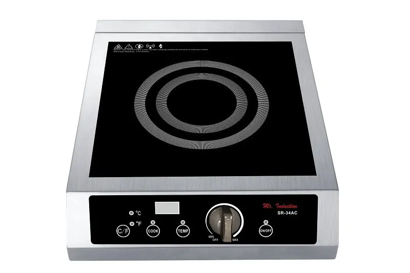 Sunpentown Smooth 3400W Commercial Induction Range (Countertop), SR-34AC