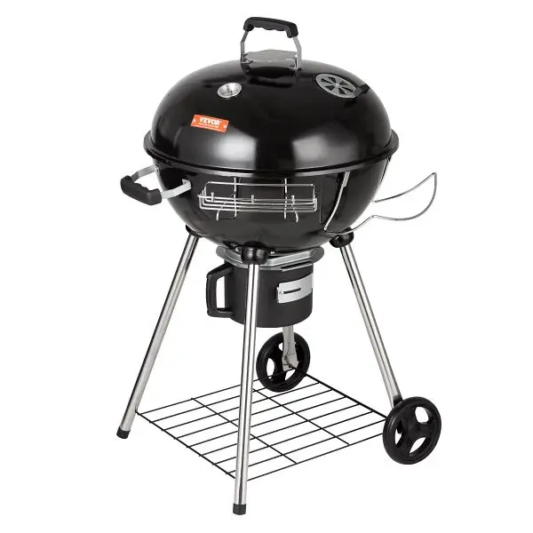 VEVOR 22" Kettle Charcoal Grill, Luxury Kettle Grill Wheels Grate and Cover, PGLCJKETTLE22IGNCV0
