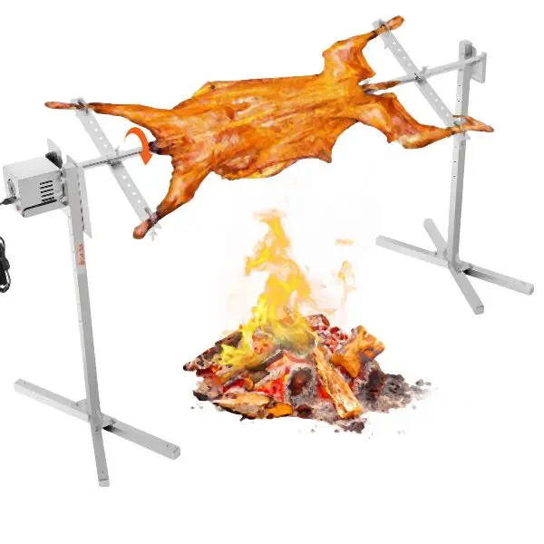 VEVOR 56" Electric BBQ Rotisserie Grill Kit Stainless High-Carbon Steel Grill 132lb Pig Lamb, DDXZKJ56INCHGME8RV1