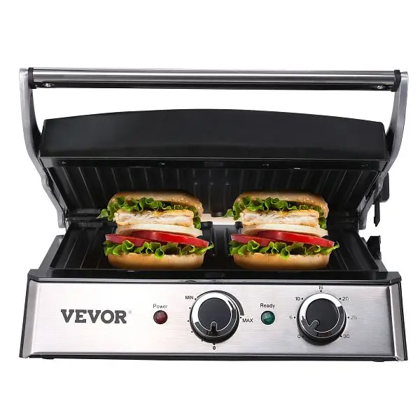VEVOR Commercial Electric Griddle, 14.5" 1500W Indoor Countertop Grill, YBDBLDKFZPH13MTQYV1