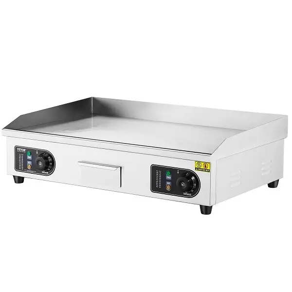 VEVOR Commercial Electric Griddle, 2800W Countertop Flat Top Grill, 122℉-572 ℉ Adjustable Temp, 28.74" L, SYKDBLQ...