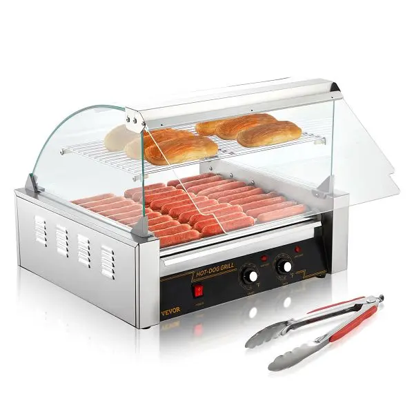 VEVOR High-Performance Hot Dog Roller, 11 Rollers 30 Hot Dogs Capacity, GDSKCJ111800W4V4JV1