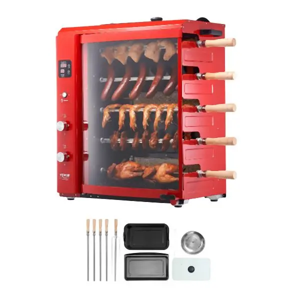VEVOR Mini Stainless Steel Shawarma Grill Machine Electric/Gas Gyro Rotisserie Doner, BXKRJ5C2600M1BQW9V1