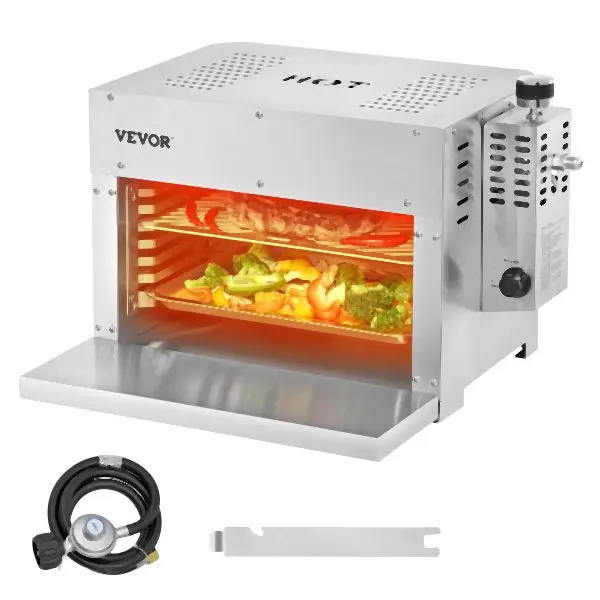 VEVOR Propane Steak Grill 1500°F Travel-friendly Infrared Broiler Outdoor Barbecue, NPKJDXKRQSZN3RLS7V0