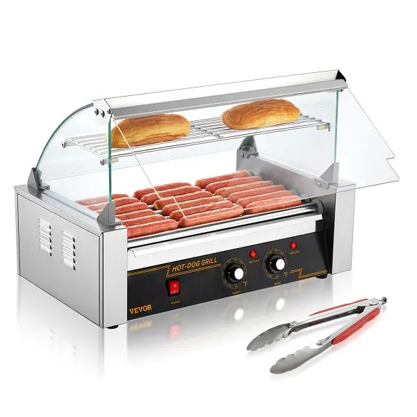 VEVOR Quality Hot Dog Roller, 7 Rollers 18 Hot Dogs Capacity 1050W, GDSKCJG71400WJJY2V1