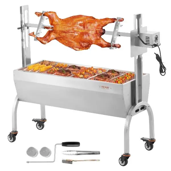 VEVOR Roaster Spit Rotisserie BBQ Grill Pig Lamb Stylishken Roaster 52W 198LBS, Quality Type, DDXZKJ46INCHJ1CPPV1