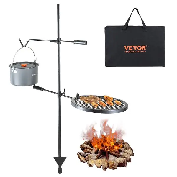 VEVOR Swivel Campfire Grill, 32" Length, LSYYKJDGL1414CJXOV0