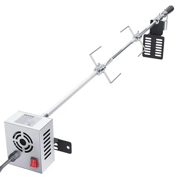 VEVOR Tool-Free Universal Grill Rotisserie Kit Grills, Electric BBQ Grill 110V 9W Motor, DGKCD32379W26XF9CV1