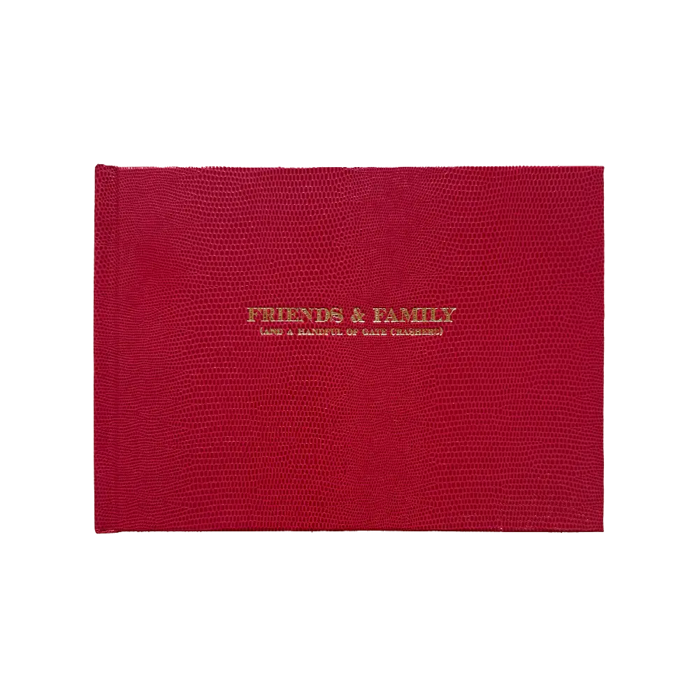 Sloan Street Stationer Guest Books - Friends and Family Cherry