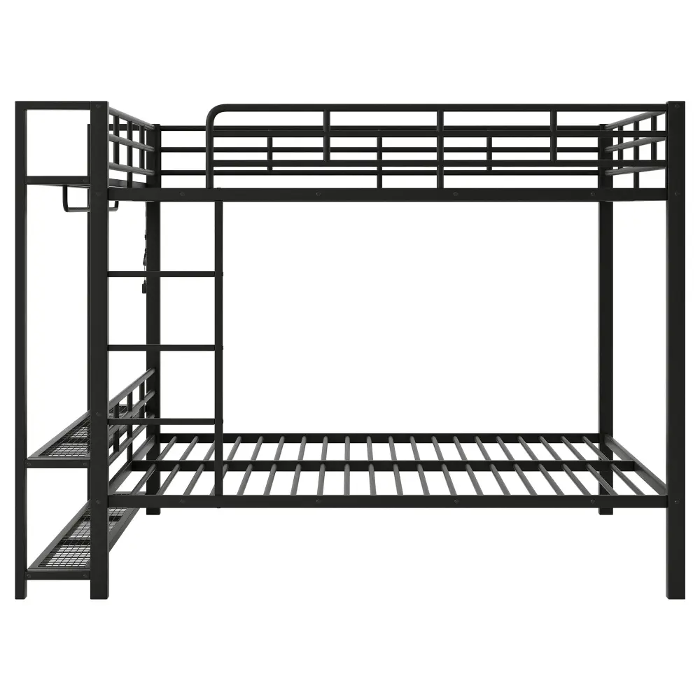 Bunk Bed Storage Shelves, Clothes Hooks, LED Buoyant
