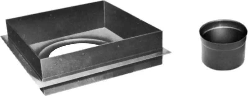 AmeriVent 8HS-CSA Ceiling Support Assembly, Specifications: 14-1/4 sq-, Stainless