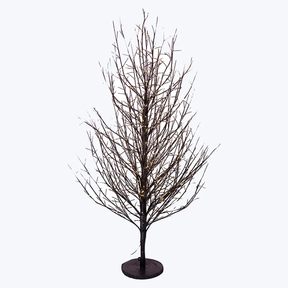 4' Pre-Lit Warm White Fairy Twig Tree Dark Taupe Bark