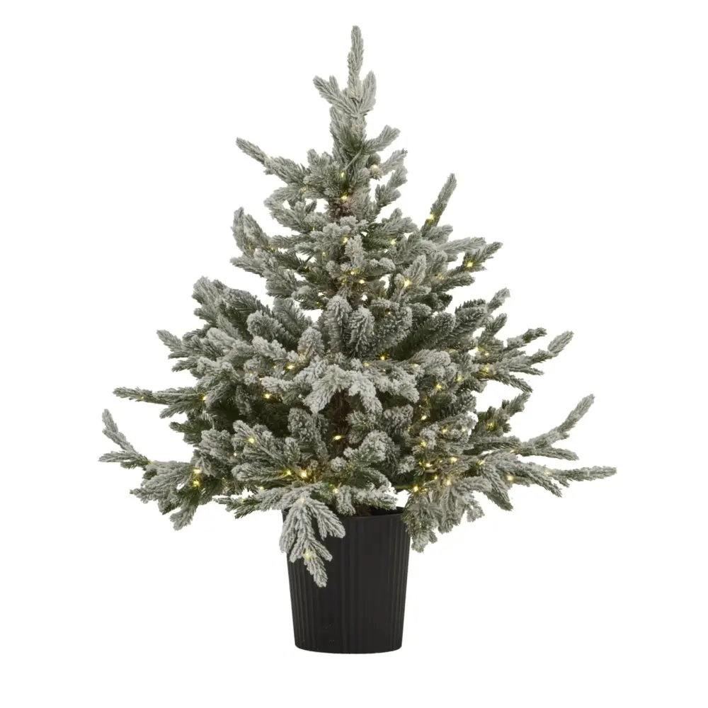 Snowy Forest Fir Pre-Lit LED 300L Christmas Tree Pot