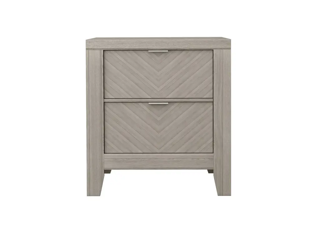 2 Drawer Nightstand - Airy Gray - Set 2
