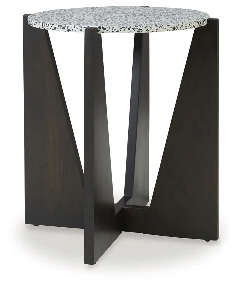 Tellrich - Accent Table - Midnight / White