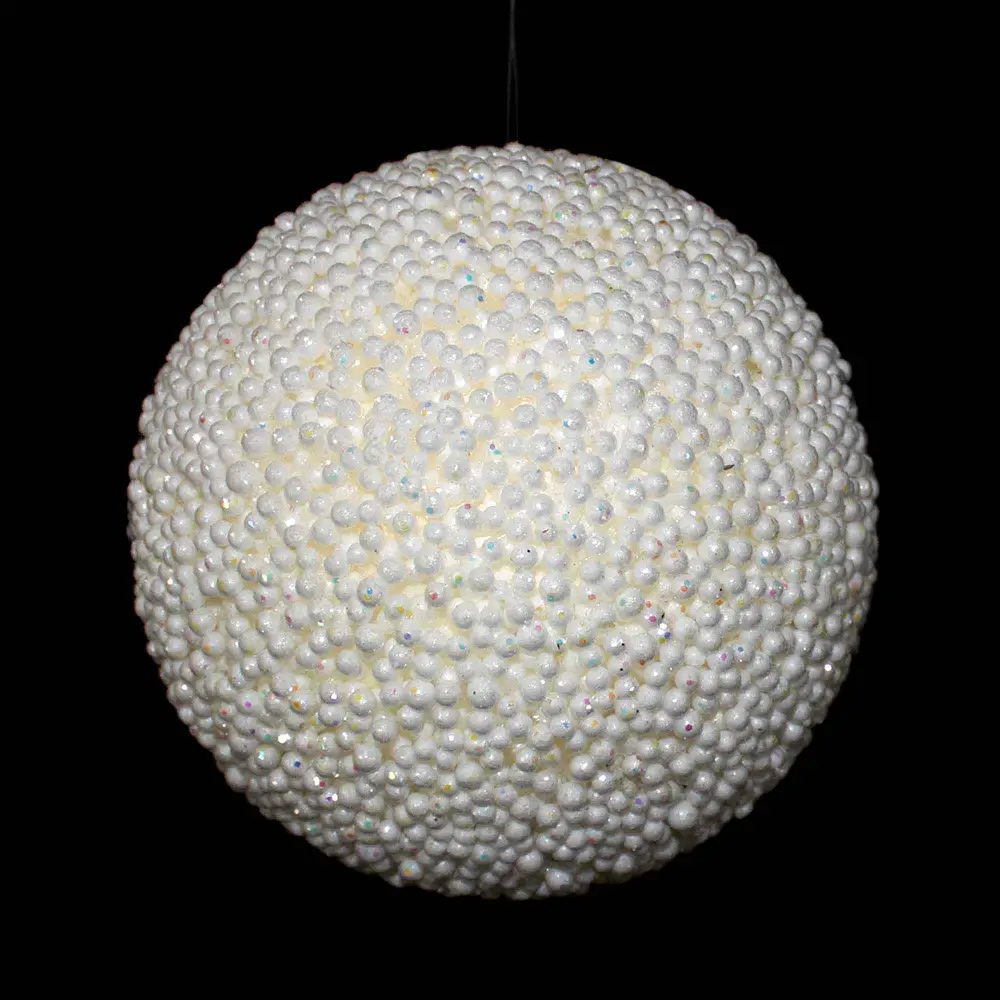Alabaster Berries Ball Ornament, 4''