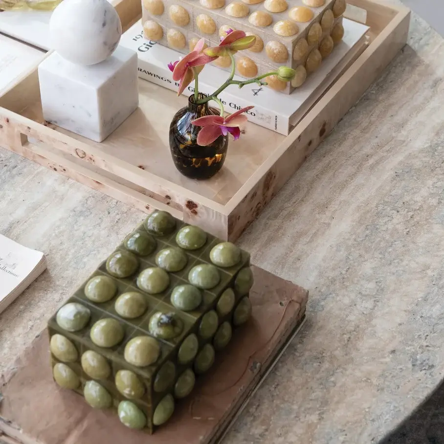 Artisanal Marbled Resin Bobbin Box