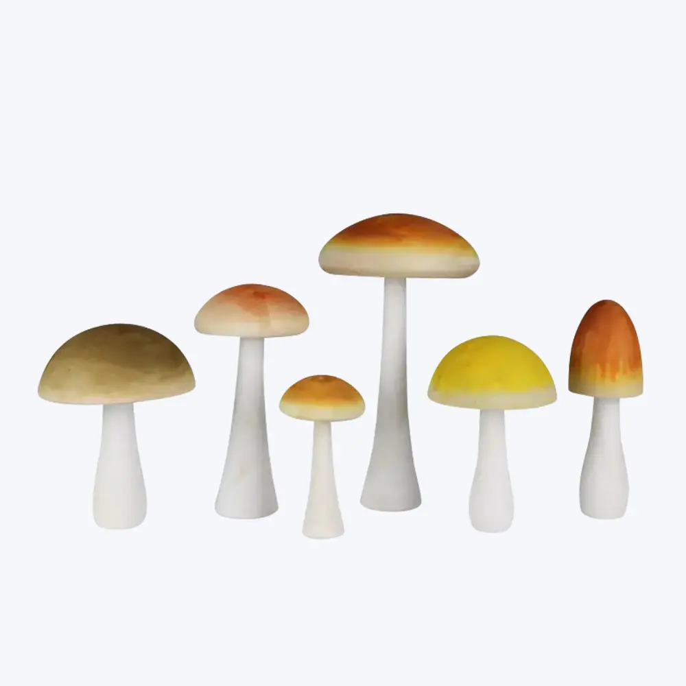 Assorted Multicolored Mushrooms, Set 6